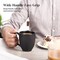 Set of 6 Black Ceramic Coffee Mugs, 16oz, Large Handles, Porcelain